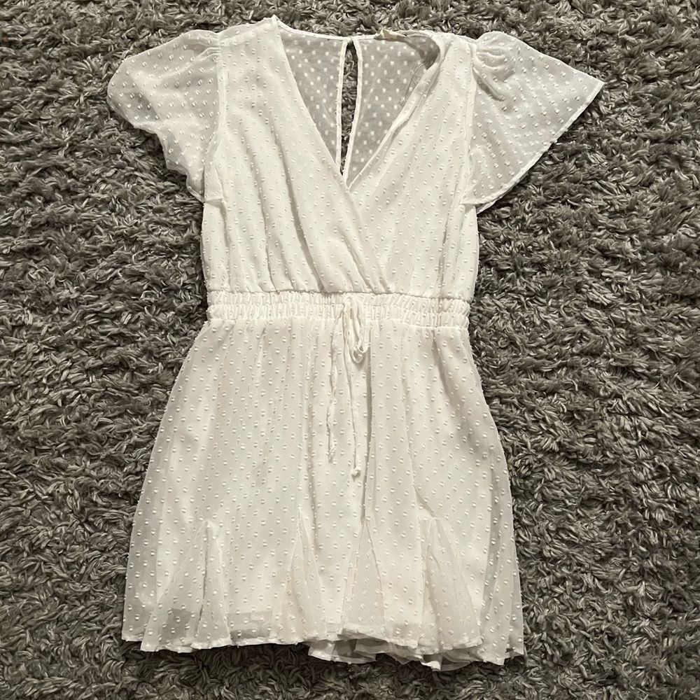 White/ivory mini dress from Altar’d State with sheer back size large